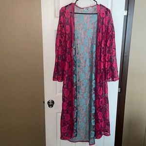 Crazy train lace duster reversible